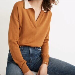 Madewell Colorblock Polo Sweater